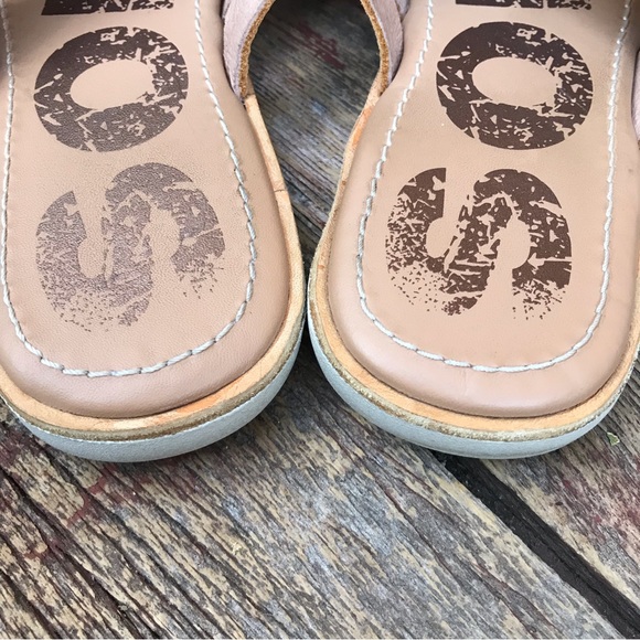 🍄 Sorel Ella Tan Leather Slide Sandals - Picture 4 of 10